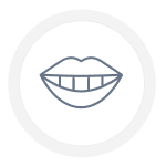 Icon of a mouth smiling